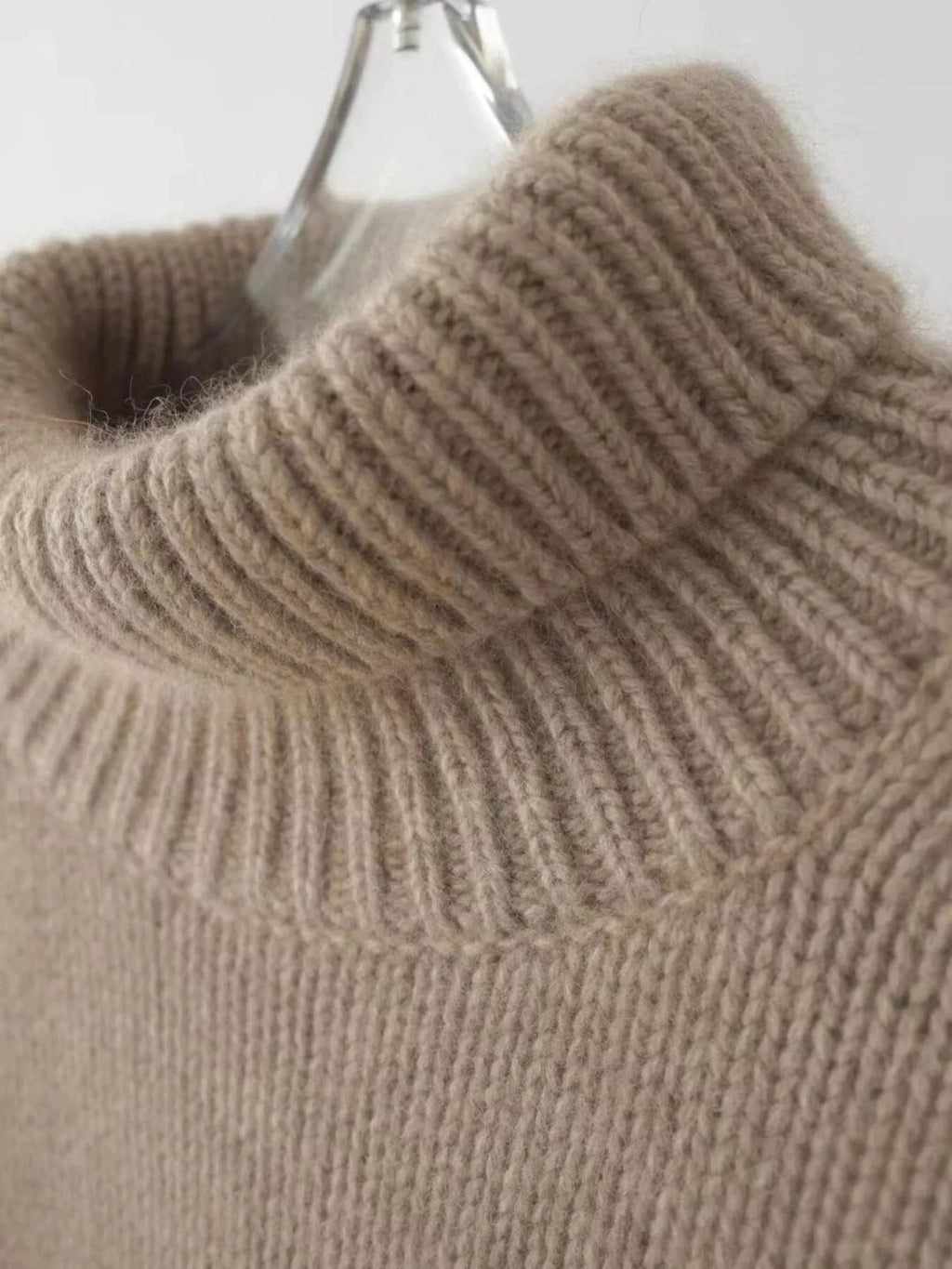 Turtleneck Dropped Shoulder Sweater