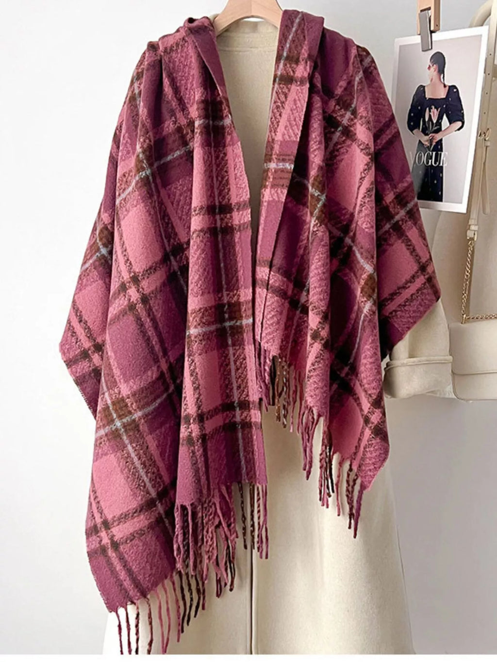 Warm Plaid Winter Scarf