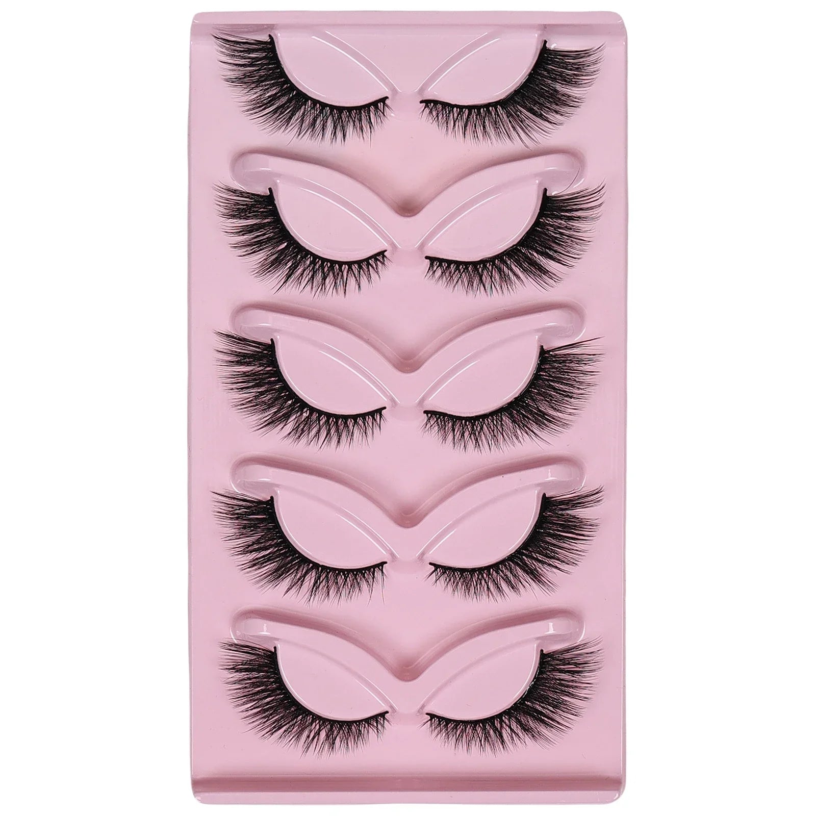 5 Pairs Cat Eye Lashes Wispy Fake Lashes | Fluffy Winged False Eyelashes