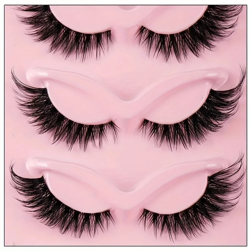 5 Pairs Cat Eye False Eyelashes | Hypoallergenic Natural Winged Lashes for Extended Eye Look