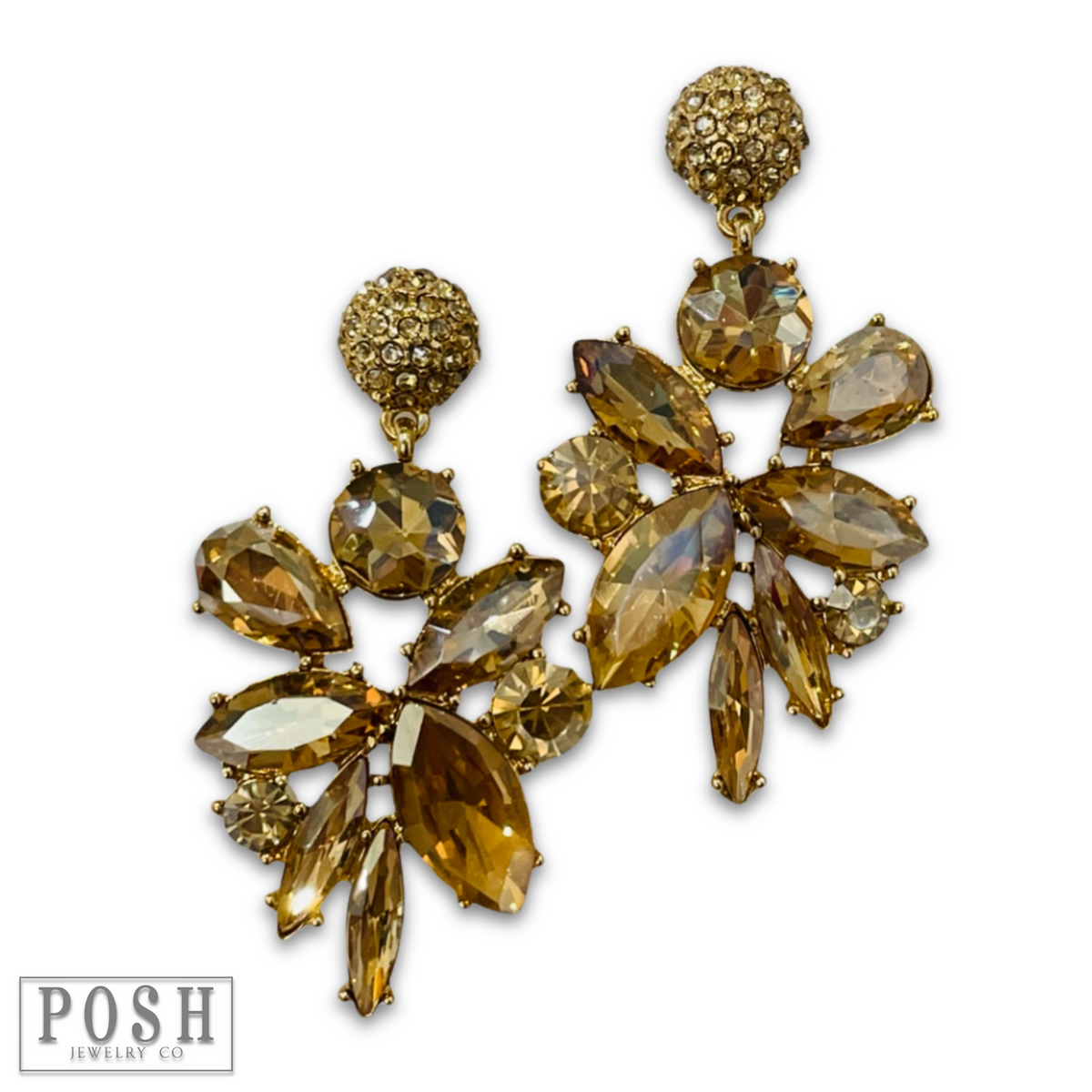 Rhinestone statement earring, last call