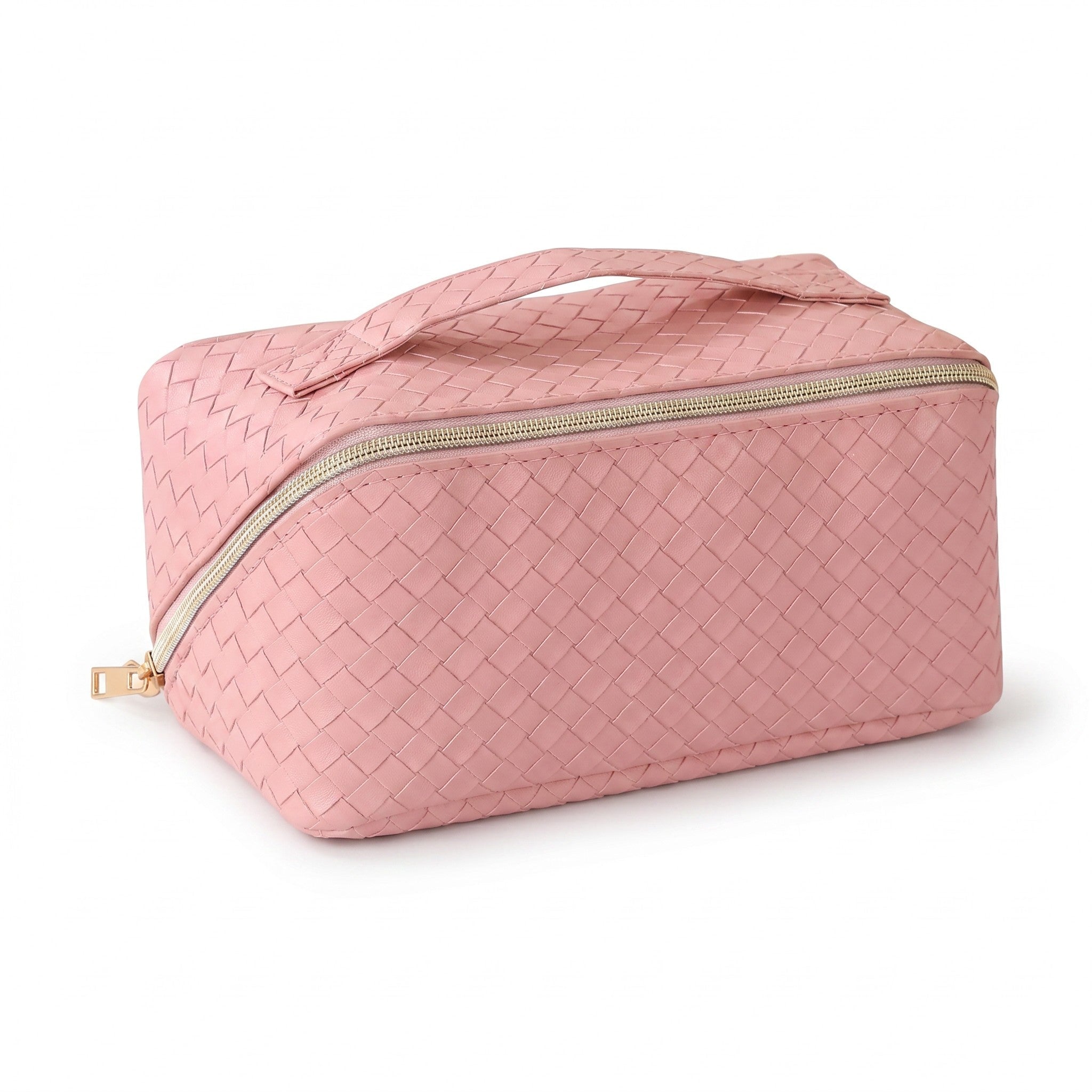 Water Resist PU Leather Makeup Bag Large Capacity Travel Toiletry Pouch