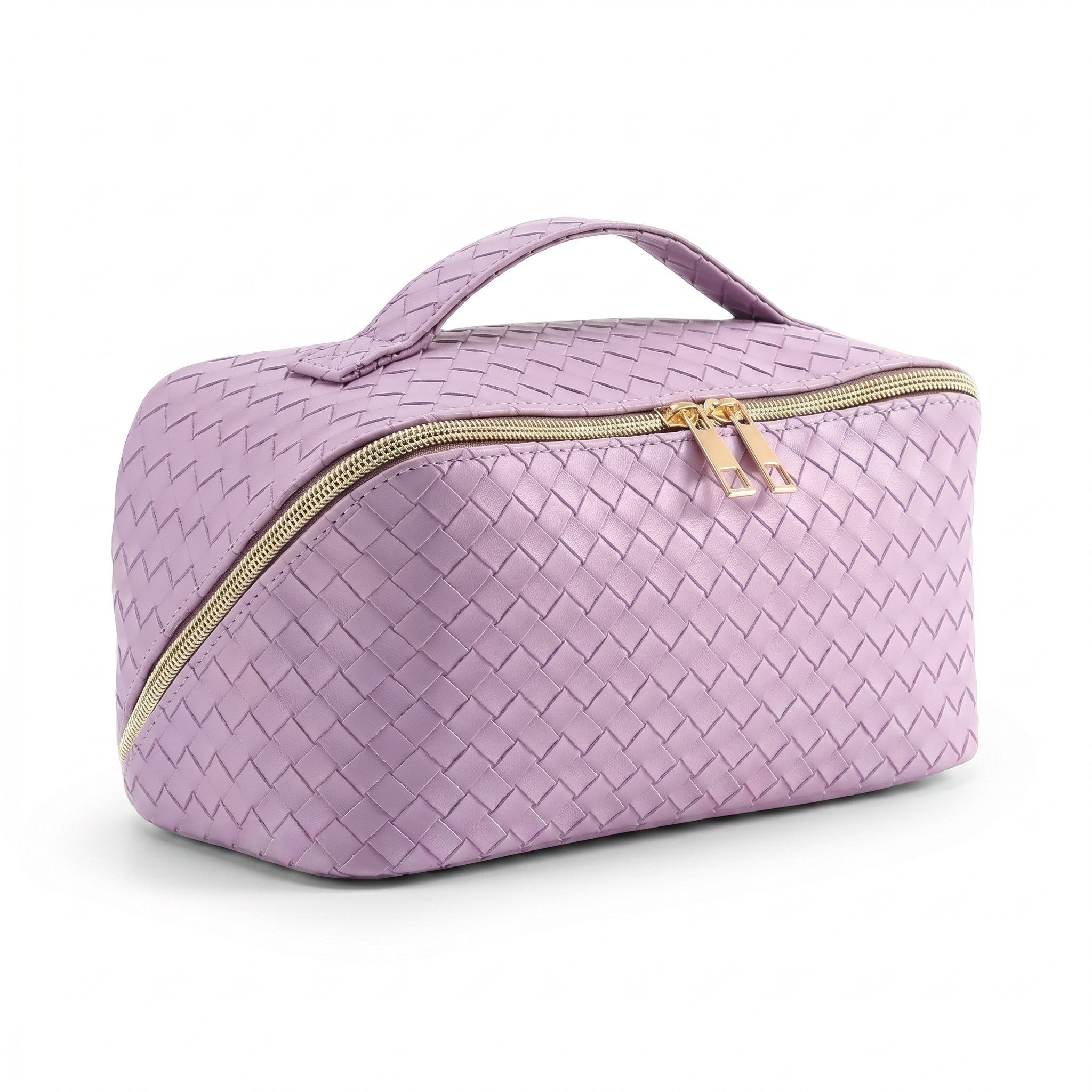 Water Resist PU Leather Makeup Bag Large Capacity Travel Toiletry Pouch